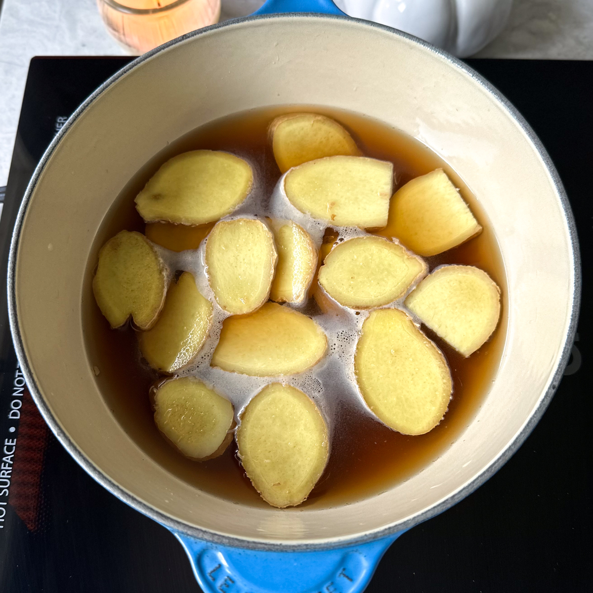 Homemade ginger syrup