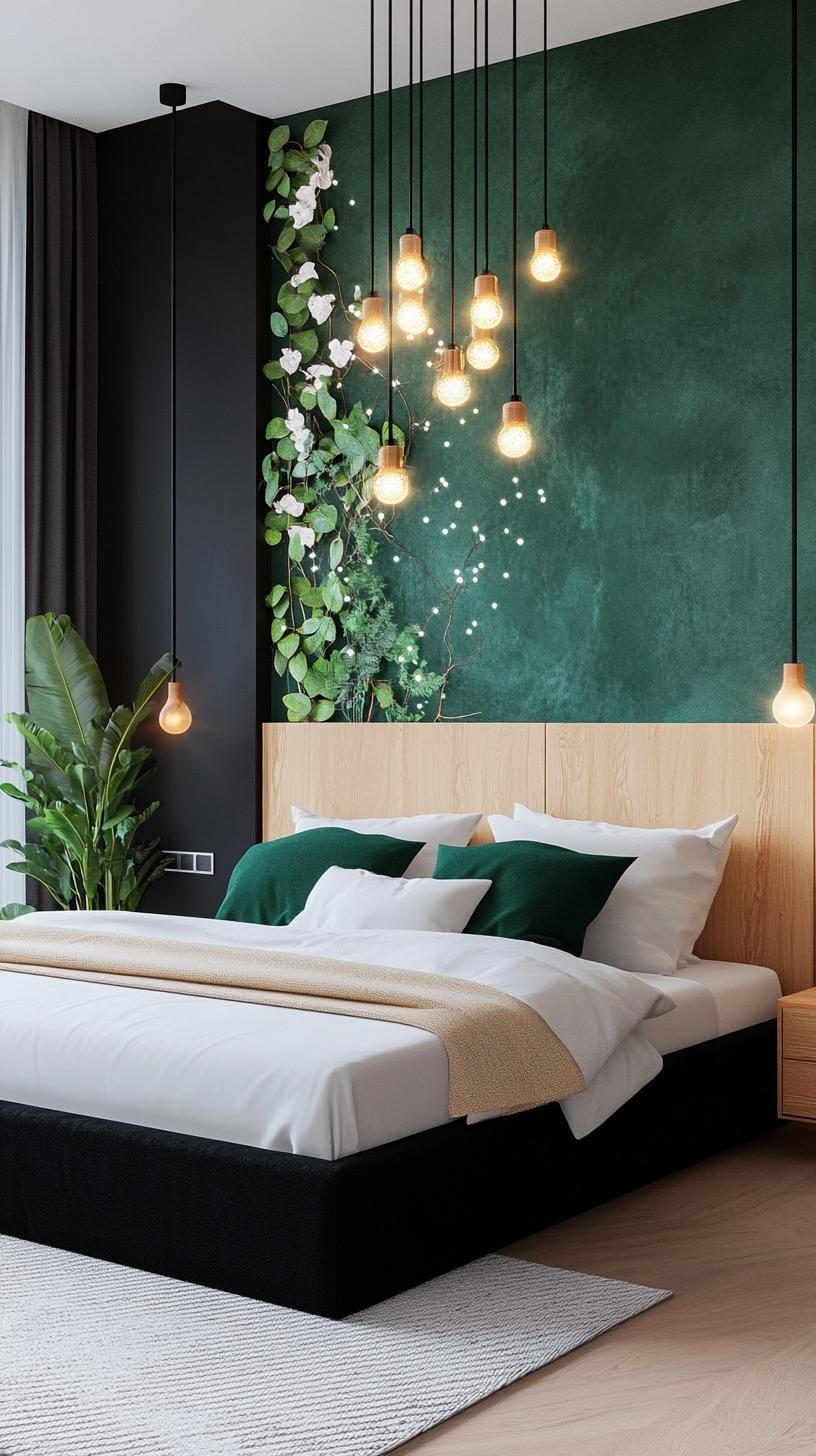 20 elegant black and green bedroom ideas that you have to see 45 14. Roots
