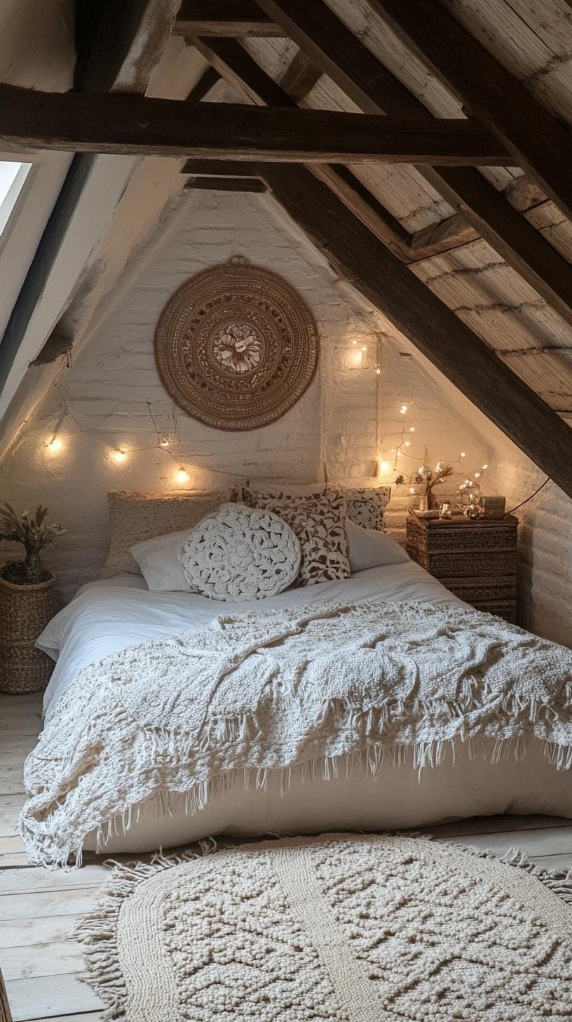 20 beautiful Boho bedroom for teenagers: ideas for 2025 39 13. Boho lights: Decide