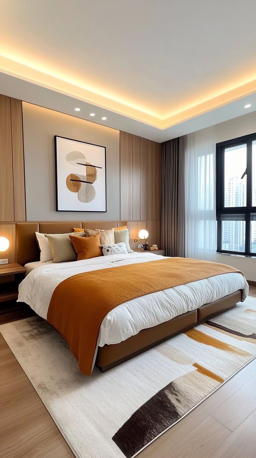 20 new minimalist bedroom ideas to inspire your 2025 refreshment 8 2. Earthy elements: Integrate sound and terracotta colors with minimalist green plants for a quiet vibe-2