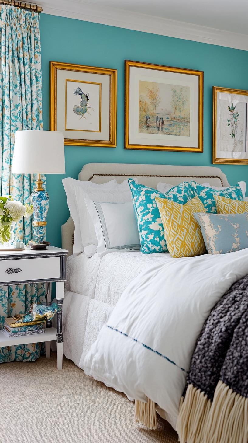 21 Best Blue Boho bedroom ideas to inspire you 22 6. Turquoise calm: highlighting turquoise colors