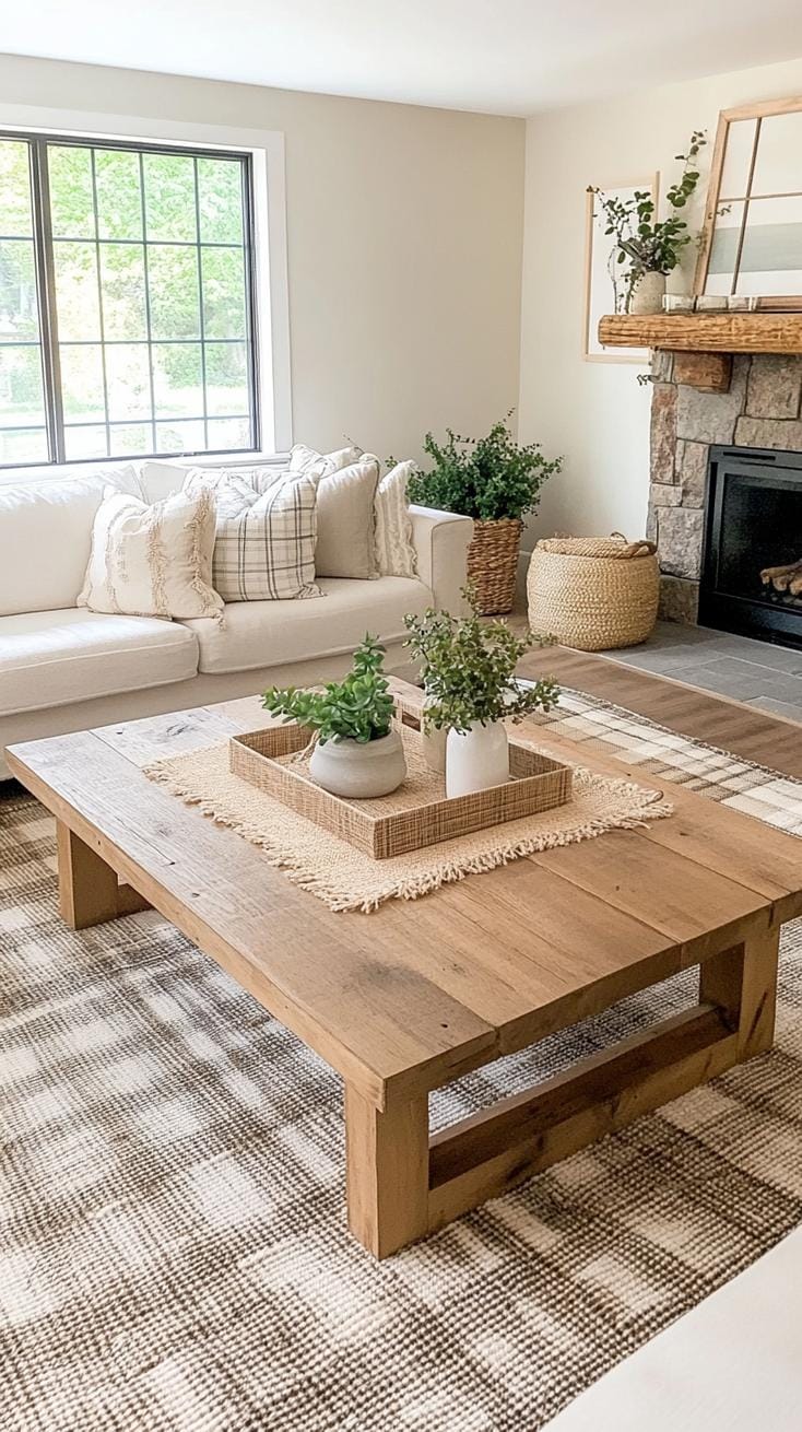 21 Best industrial farmhouse living room ideas to inspire 51 51 17. Explore an industrial farmhouse layout with desperate textures against subdued textiles such as plaid litter ceilings or sack linen pillow-1