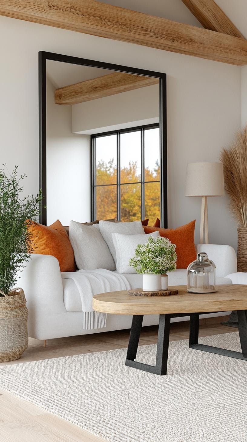 21 Best industrial farmhouse room ideas for inspire 62 21. A minimalist industrial play emphasizes with an oversized steel frame mirror that hops over steamed tones and unvarnished materials.