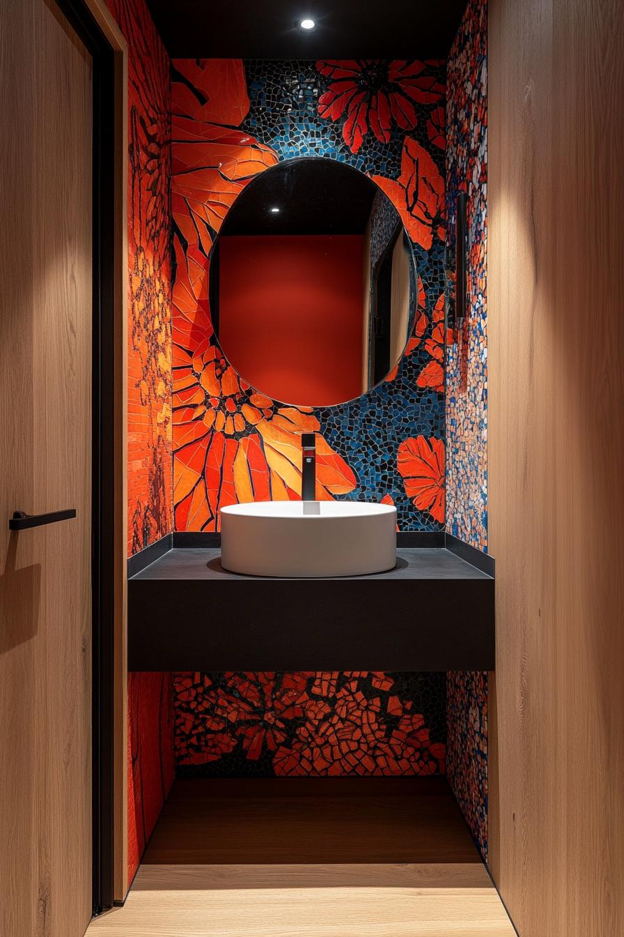 25 Genius tiny bathroom ideas for your makeover 53 20. Colorful mosaic backplash Inspiration-1