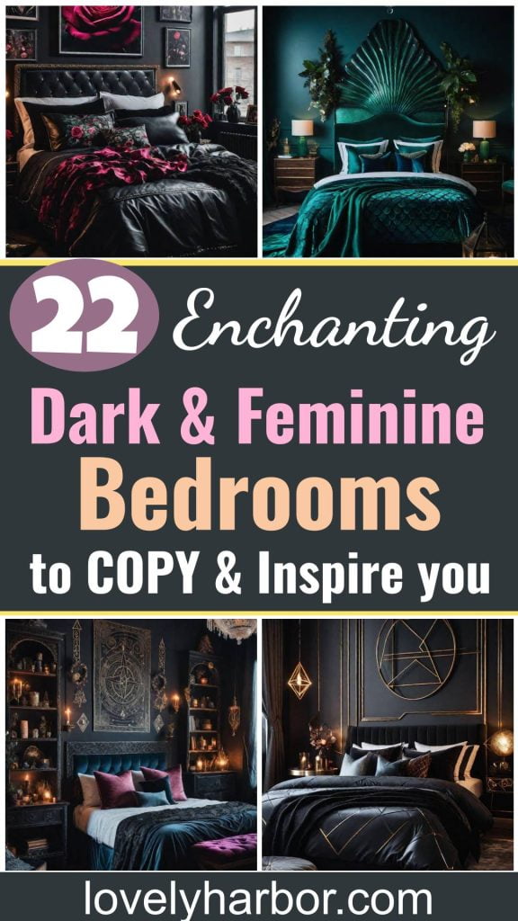 22 Enchanting Dark Feminine Bedroom Ideas to Inspire You 2 22 Dark Feminine Bedroom Designs That Inspire Romance 1