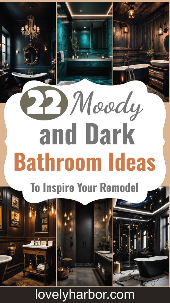 22 launische Badezimmerdesigns, um Ihren Umbau 2 zu inspirieren 2 22 inspirierende dunkle und launische Badezimmerdesigns für Ihren nächsten Umbau