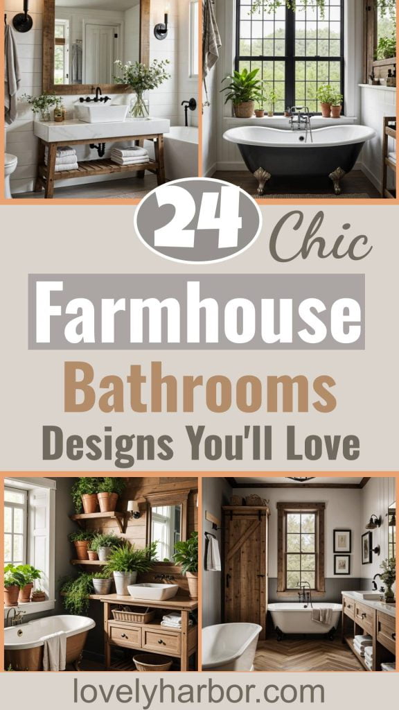 24 Chic Farmhouse Bathroom Designs for Cozy Living 2 24 Cozy Chic Farmhouse Bathroom Designs You'll Love