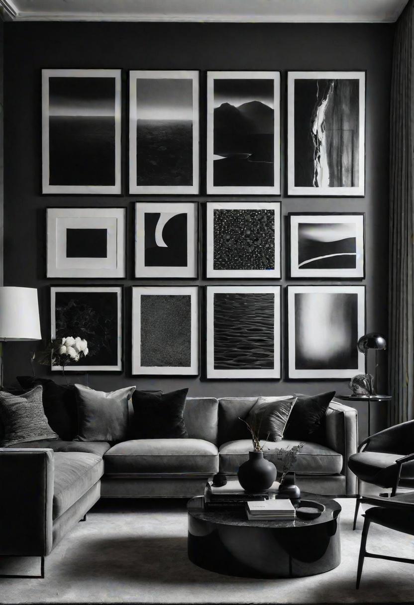 29 Moody Wohnzimmer Ideen: Erstellen Sie eine bezaubernde Atmosphäre 5 3.. Abstrakte Kunstgalerie Wall-0