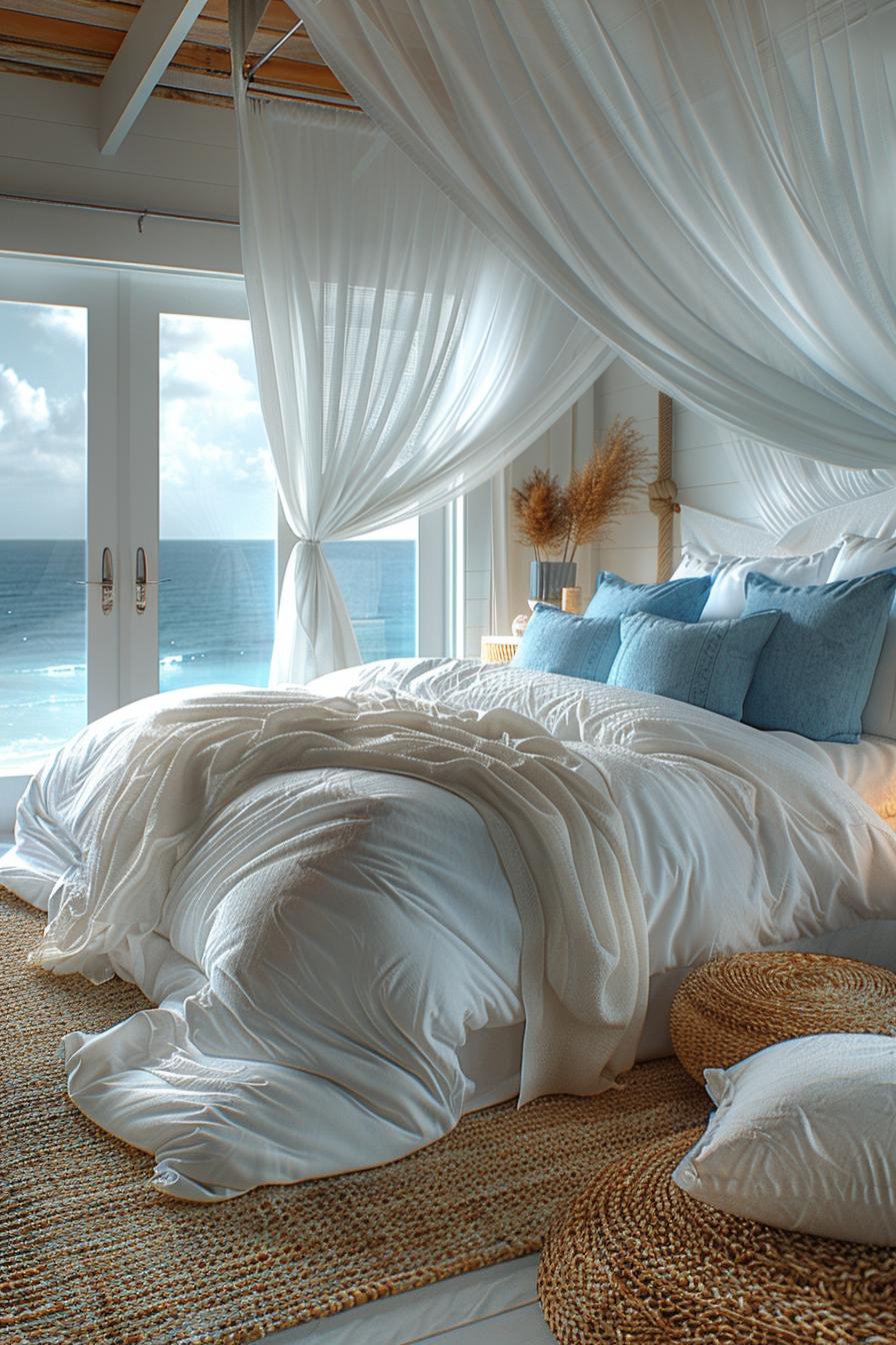 21 modern ideas for the coastal bedroom for a relaxed retreat 47 18. Airy coastal roof bed oasis-0