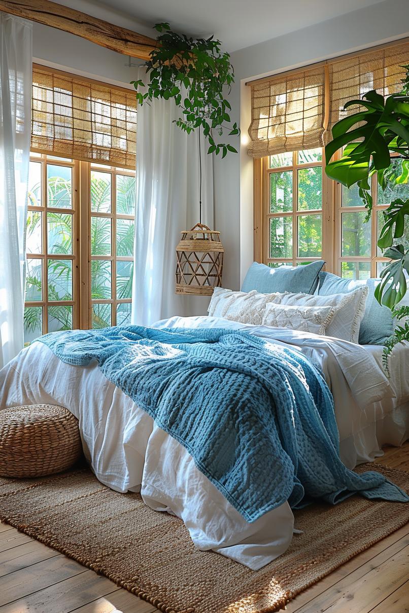 23 trendy boho coastal bedroom ideas that you will love 58 21. Airy window treatment Ideen-1