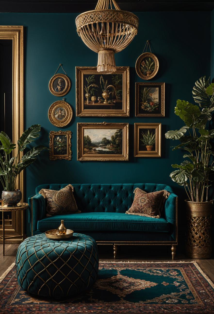 35 Gorgeous Dark Boho Living Room Inspirations 29 18. Antique Boho Design Showcase-0