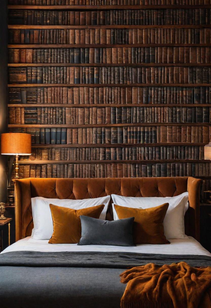 61 Inspiring Bedroom Wall Decor Ideas: Transform Your Space into a Dreamy Retreat 37 35. Antique Book Wall-0