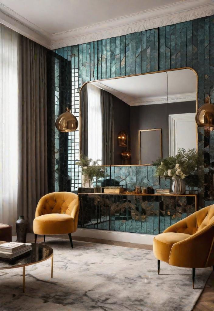 40 Breathtaking accent walls in living room Ideas 27 24. Antique Mirror Accent Walls-0