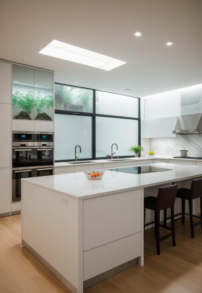 26 Genius Kitchen Island Ideen: Stil und Funktionalität 5 2. Aquarium Island Design Spotlight-0