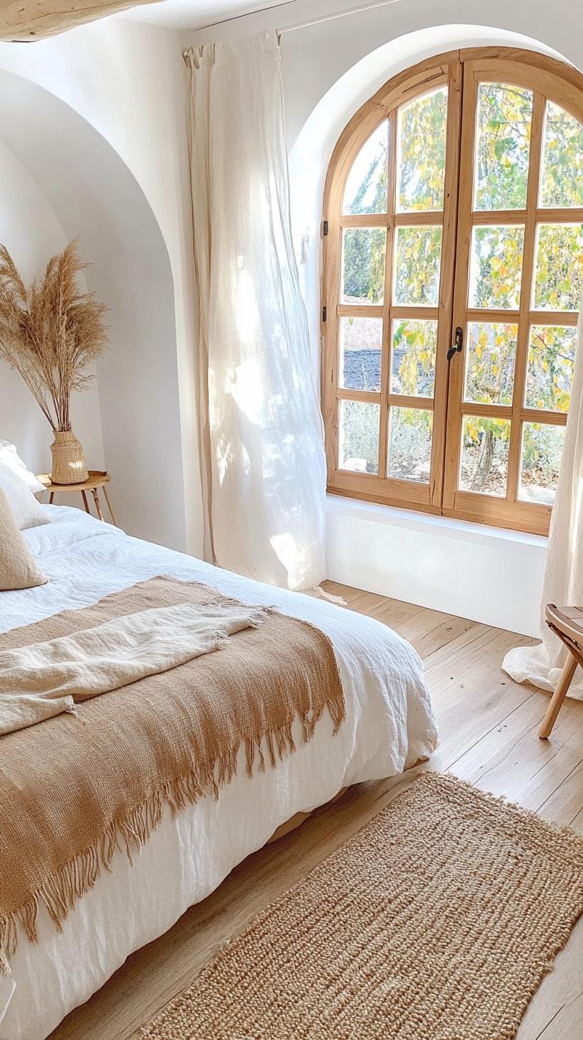 23 Modern Boho bedroom ideas that you will love immediately 69 23. Dcramed windows with draped fabrics-1 designed