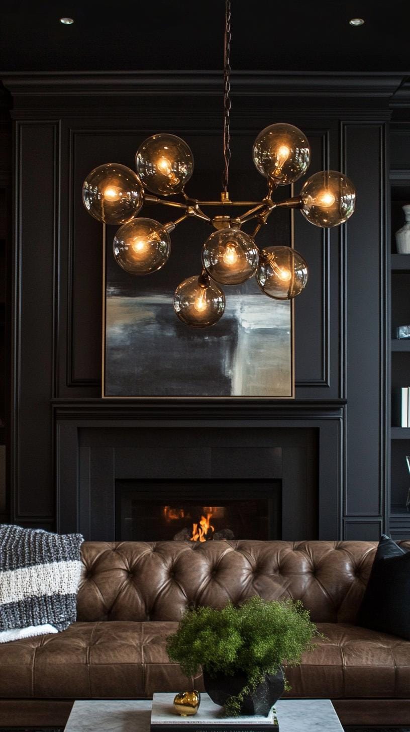 19 Cosy Moody farmhouse living room ideas, the wow 55 17. Art Deco crown candlestick in Farmhouse 3