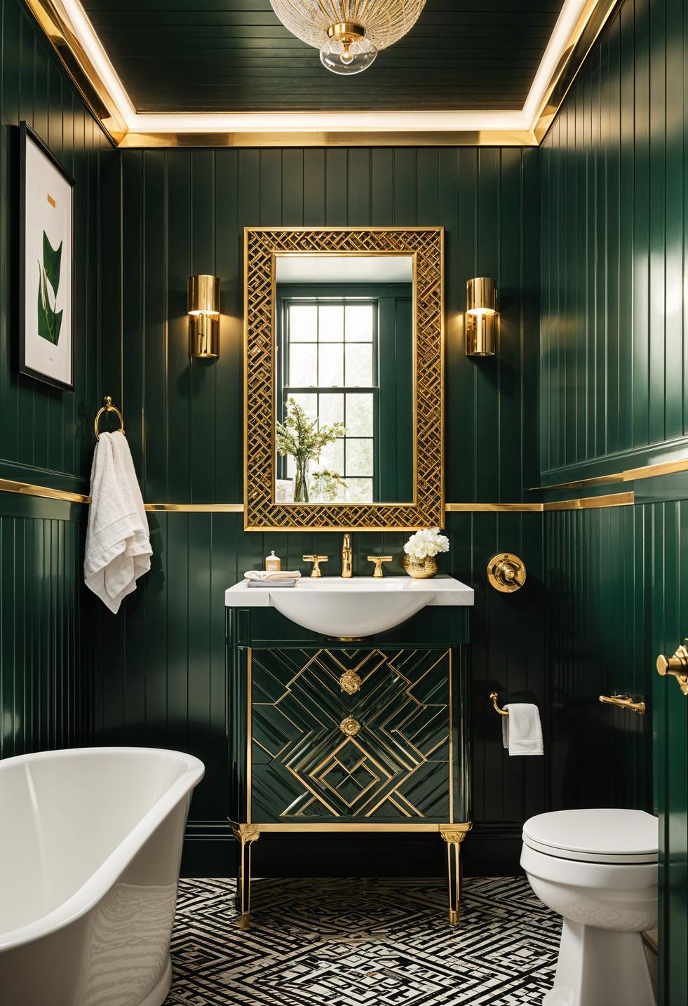 15 beautiful Shiplap bathroom styles to impress your guests 27 12. Art Deco Shiplap Bathroom Designs-2
