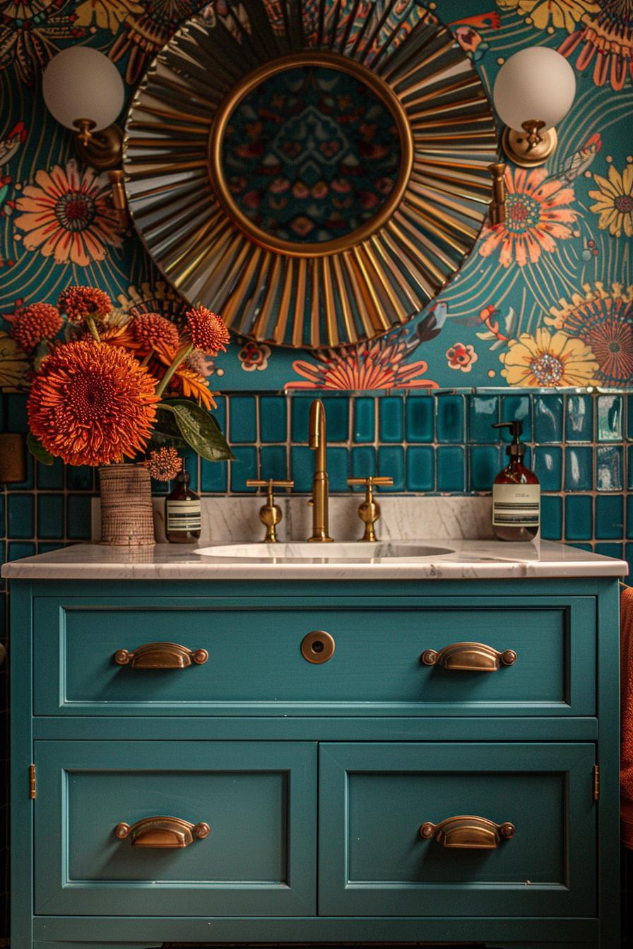15 beautiful bathroom -leading designs to improve your room 11 4. Art Deco vanity design-1
