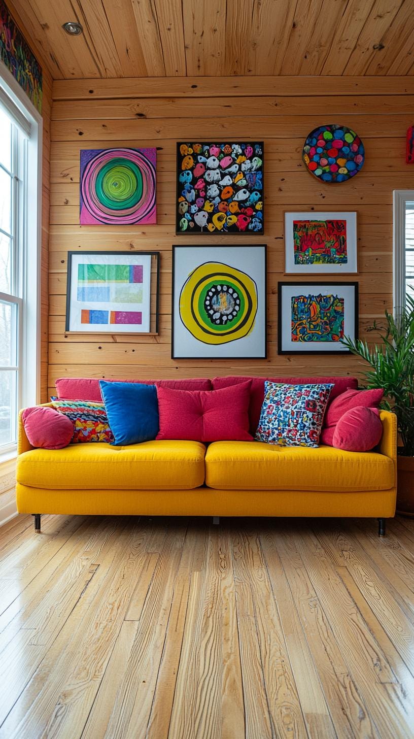 37 Gallery Wall Decor Ideas: Layouts And Styles to Elevate Any Room 86 28. Art and quote typography mix where graphic quotes are interspersed with visuals-1