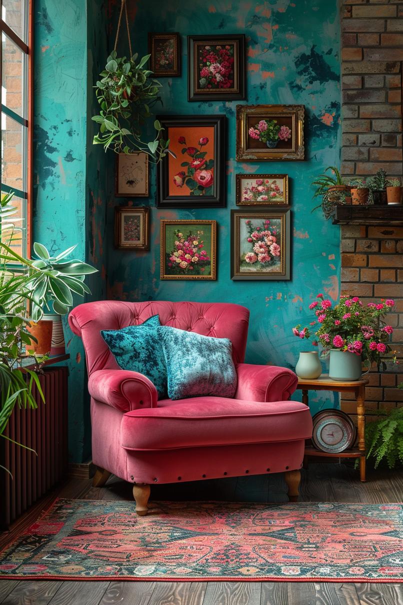 19 beautiful boho in the middle of the century modern living room 5 1. Artistic versatile Boho Gallery Wall-2
