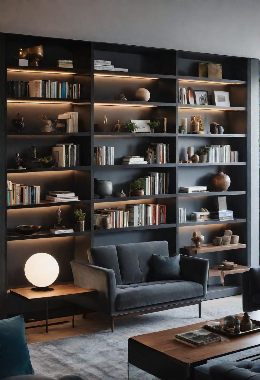 21 elegant integrated shelves for the living room 26 18. Artistic built-in shelves Display-1
