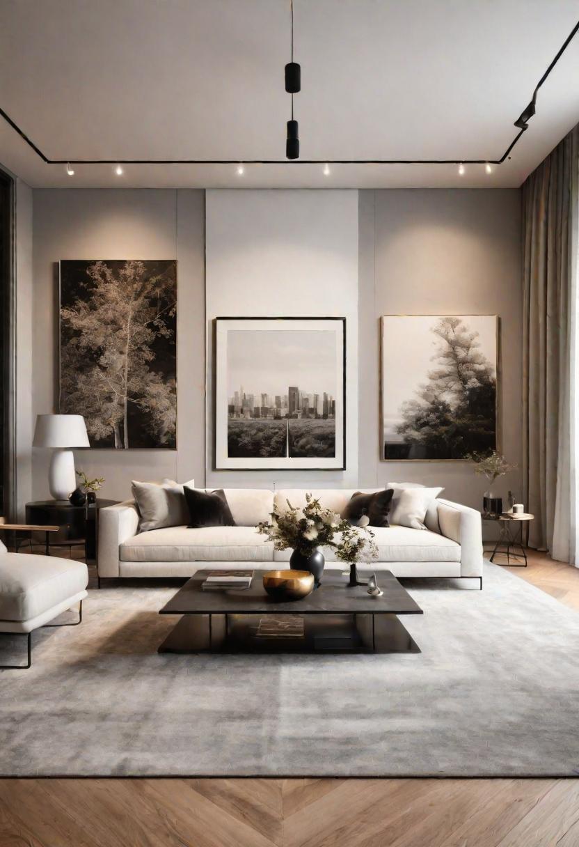 43 Modern Living Room Inspirations: Chic, Spacious, and Vibrant 43 41. Artistic Gallery Space Suite-0