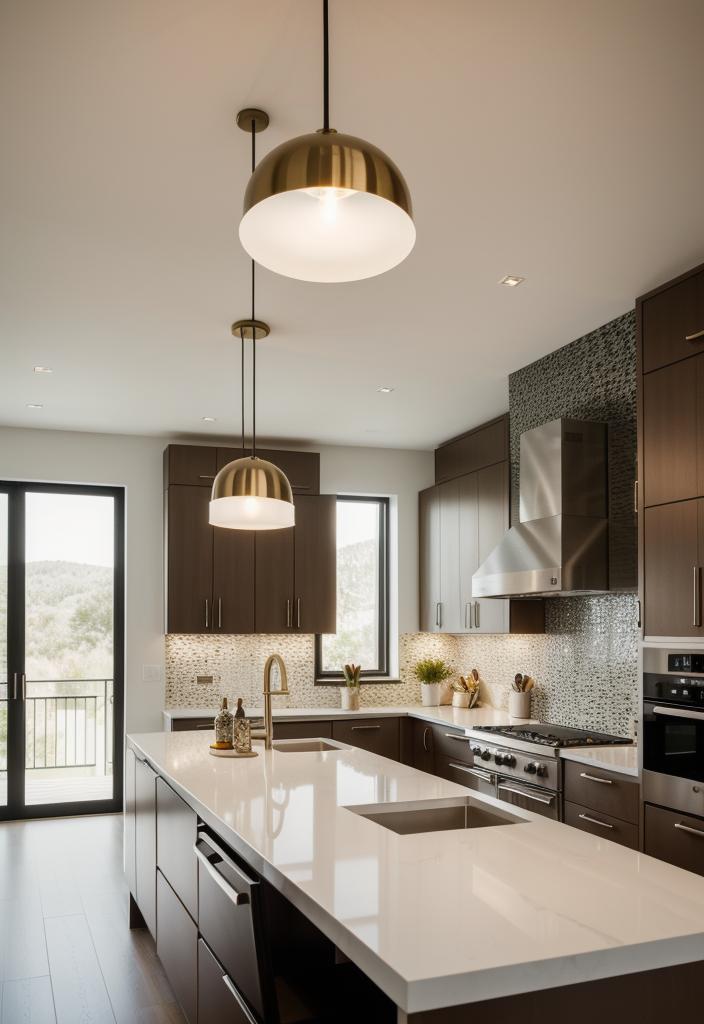 39 Cutting-Edge Modern Kitchen Design Ideas: Contemporary Style 43 33. Artistic Pendant Lighting Trends-0