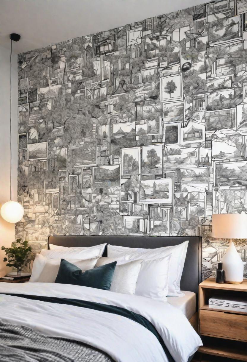 61 Inspiring Bedroom Wall Decor Ideas: Transform Your Space into a Dreamy Retreat 61 59. Artistic Wallpaper for Bedrooms-0