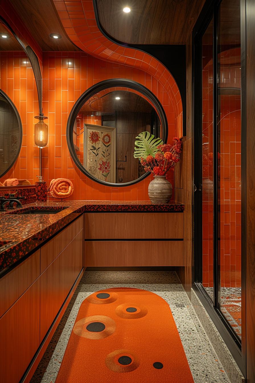 15 chic mid century modern bathroom ideas for timeless elegance 16 5. Atomic era wallpaper trends for bathroom-1