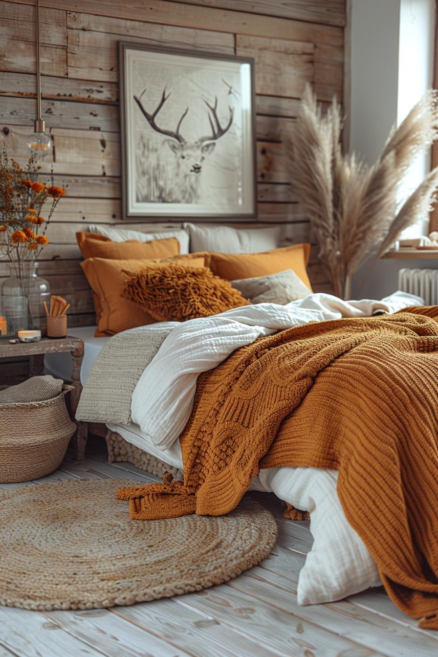 19 Best earthy modern bedroom ideas for a cozy retreat 46 13th autumn earth's bedroom decor-1