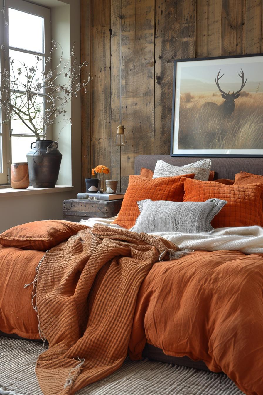 19 Best earthy modern bedroom ideas for a cozy retreat 47 13th autumn earth's bedroom decor-2