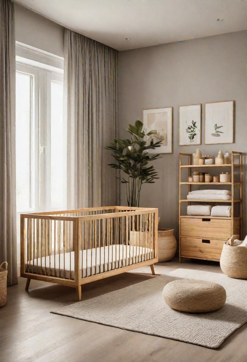 37 Sleek Minimalist Nursery Ideas: Modern, Serene Designs 40 34. Bamboo Storage for Minimalist Nursery-1