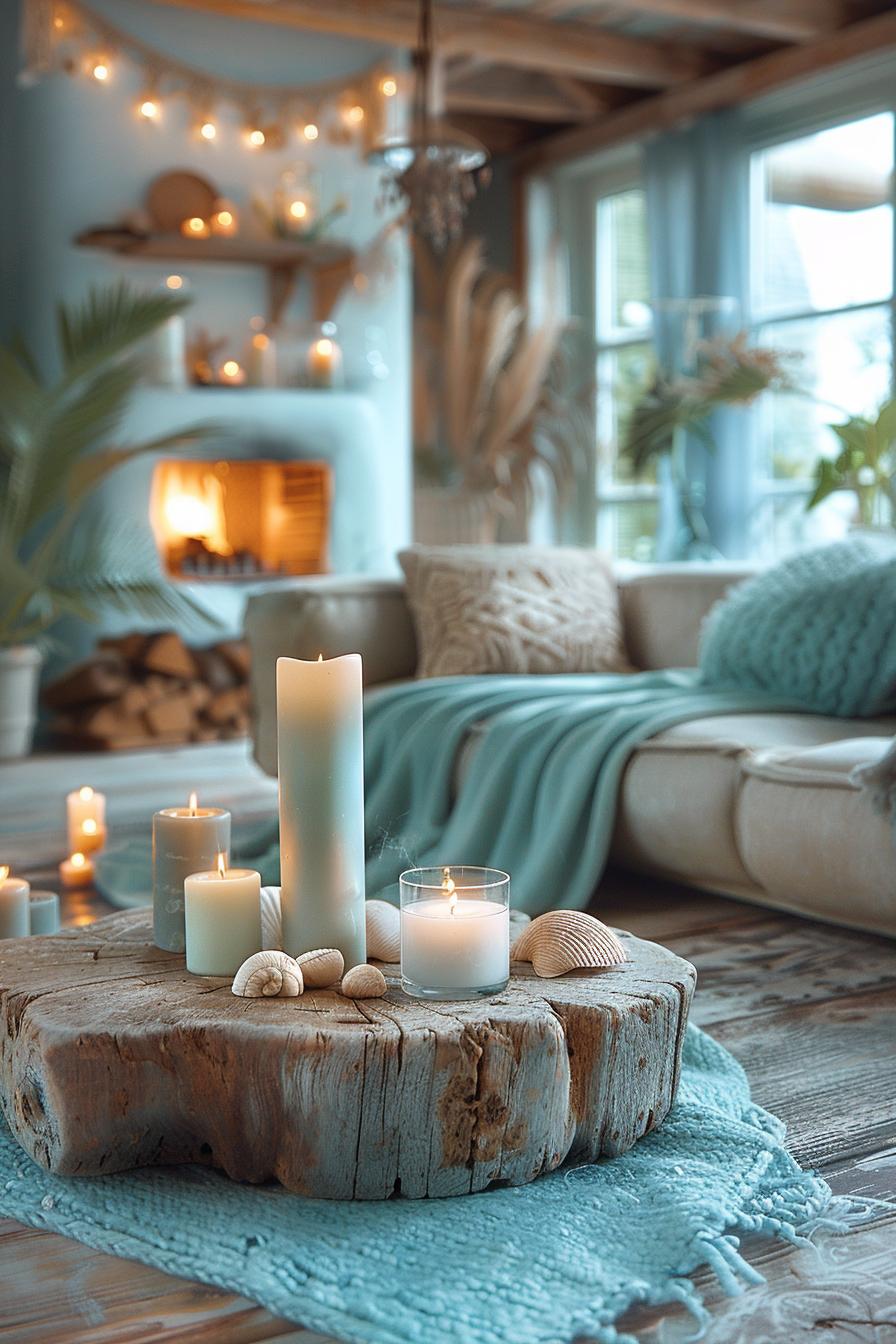 15 breathtaking Boho Coastal living room ideas for a beach house 37 37 13. Beach find candle holder ideas-0