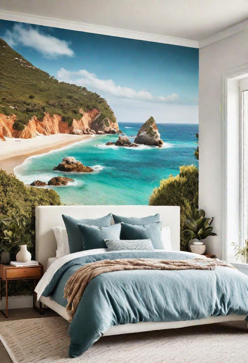 43 Relaxing Coastal Bedrooms for Breezy Retreats 9 7. Beach Wall Mural Ideas-0