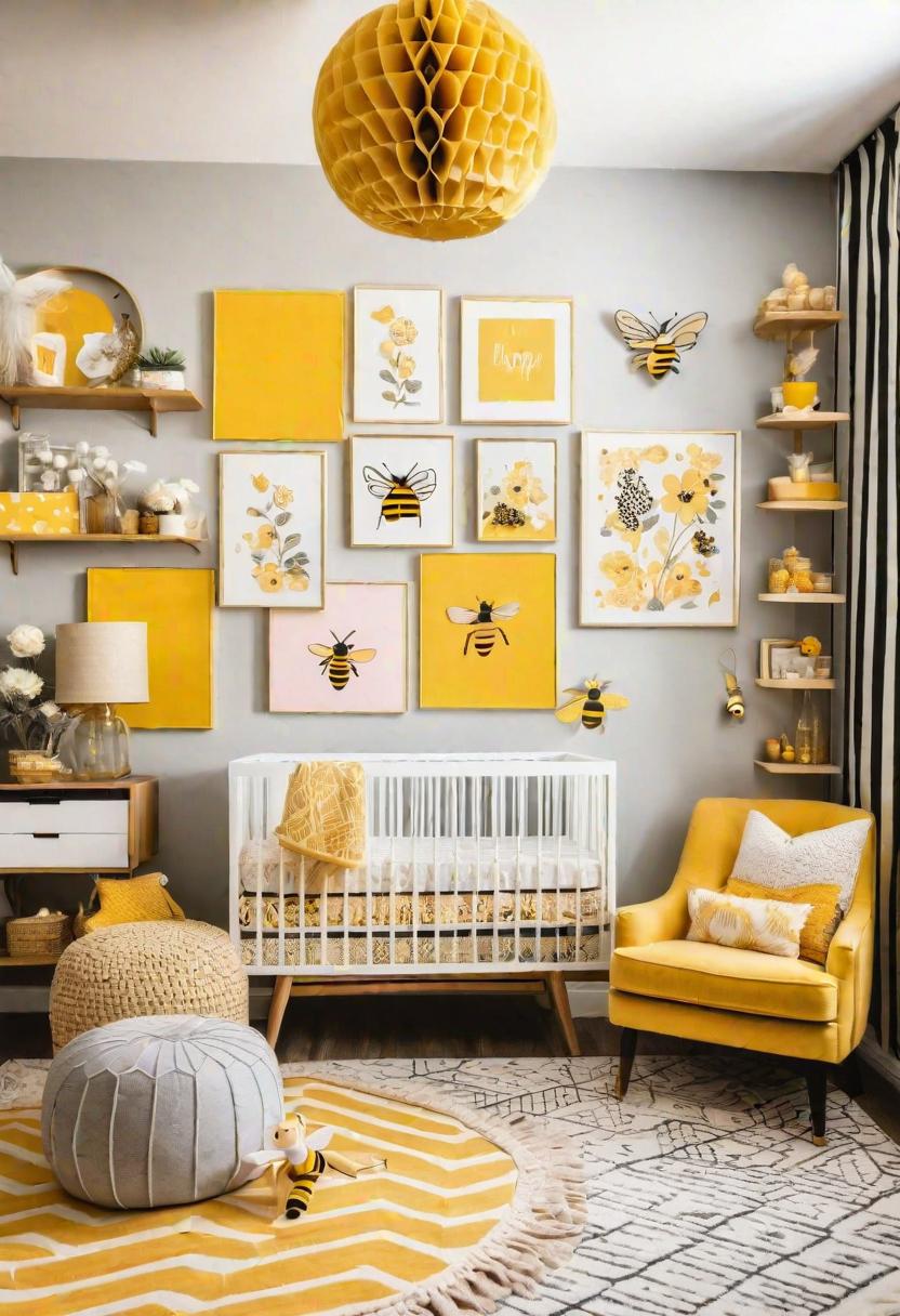 33 Enchanting Girl Nursery Ideas: Chic Decor for Her First Room 31 23. Bee-themed Nursery Decor Ideas-0