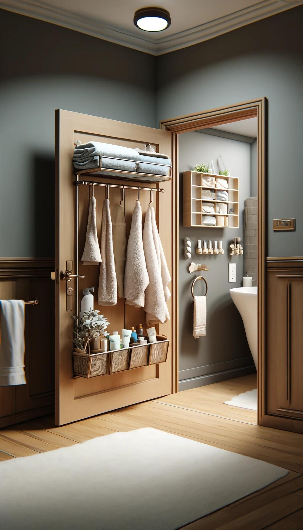 15 genius small bathroom solutions that you have to see! 3 1. Bathroom organizer-0 behind the door