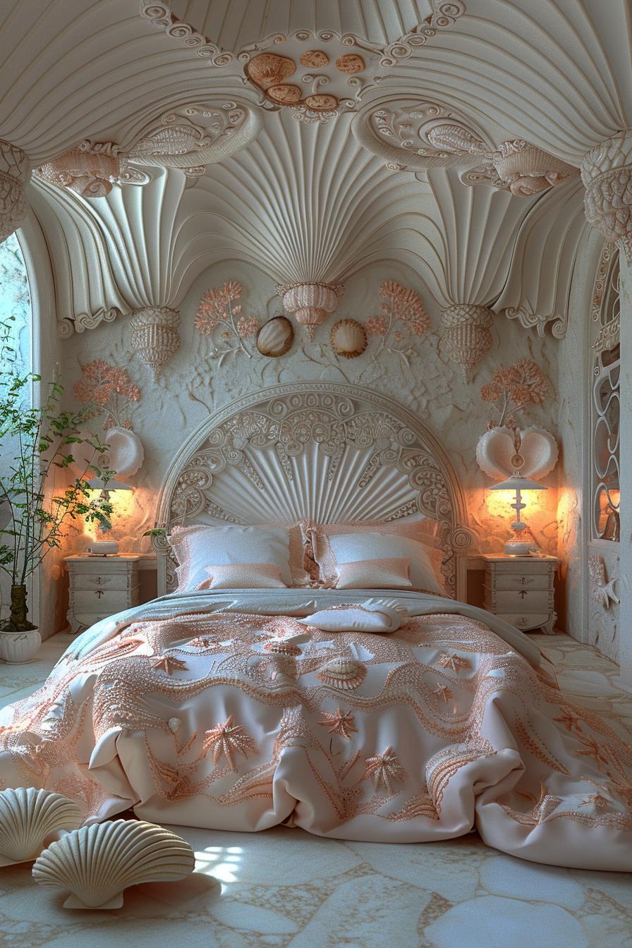 15 dreamy pink coastal bedroom ideas: beach & aesthetics 4 1. Blush pattern Coastal Chic-1
