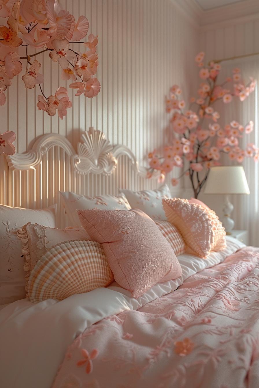 15 dreamy pink coastal bedroom ideas: beach & aesthetics 5 1. Blush pattern Coastal Chic-2
