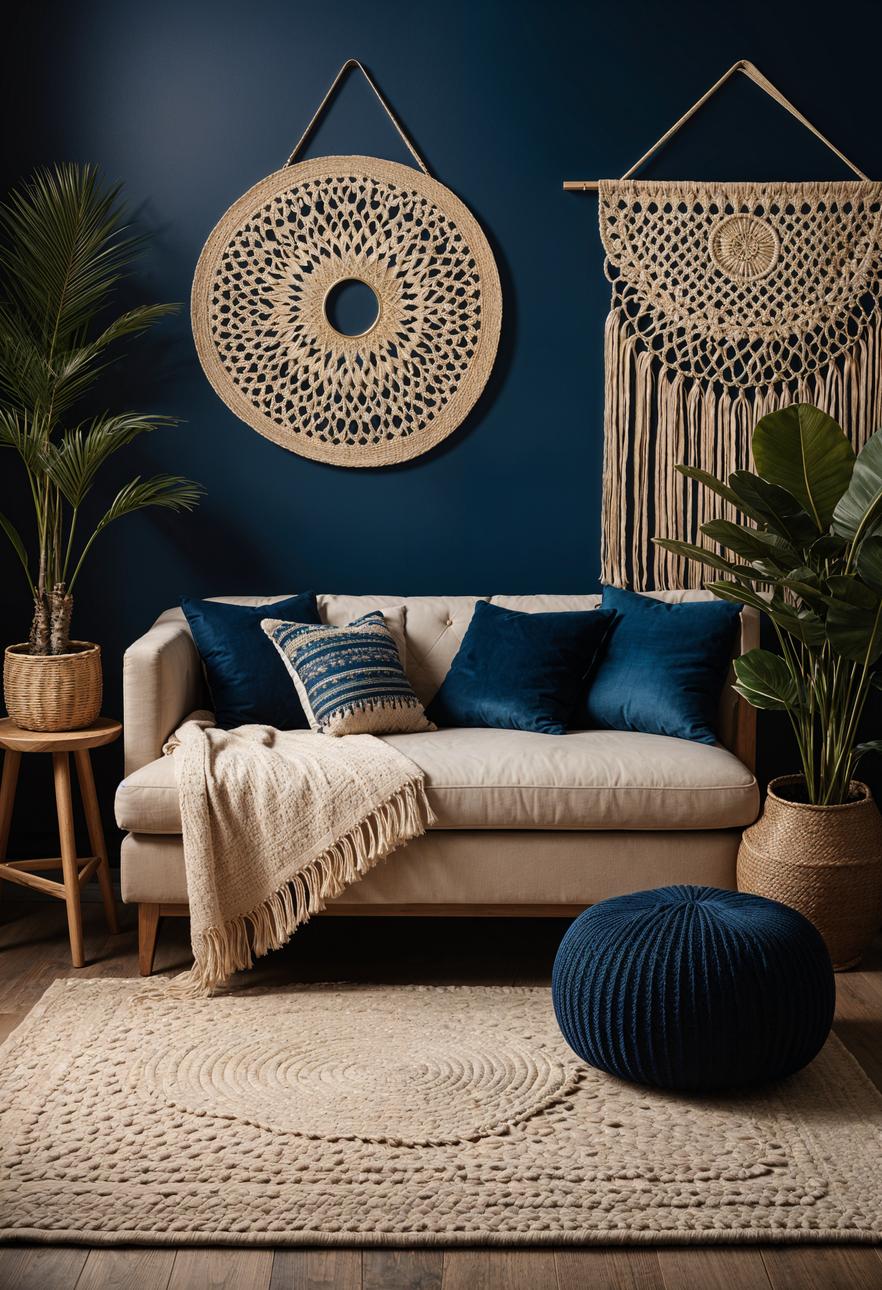 35 Gorgeous Dark Boho Living Room Inspirations 15 8. Bohemian Eclipse Living Room-1