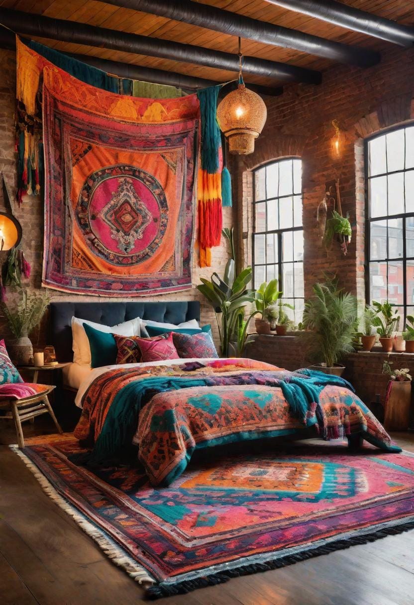 20 beautiful attic -bedroom ideas for copying 38 11. Bohemian Loft Decor Inspiration-1