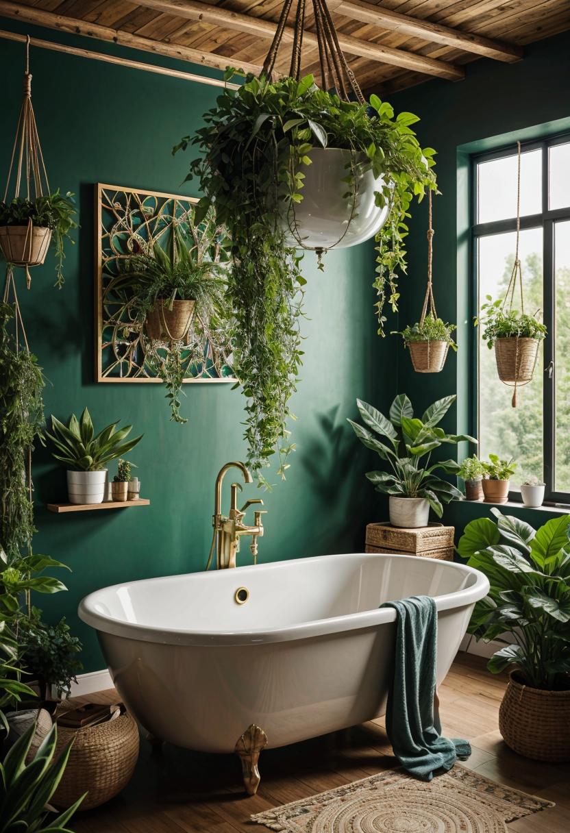 27 Dreamy Boho Bathroom Inspirations for Your Home Makeover 3 1. Boho Bathroom Plant Hangers-0