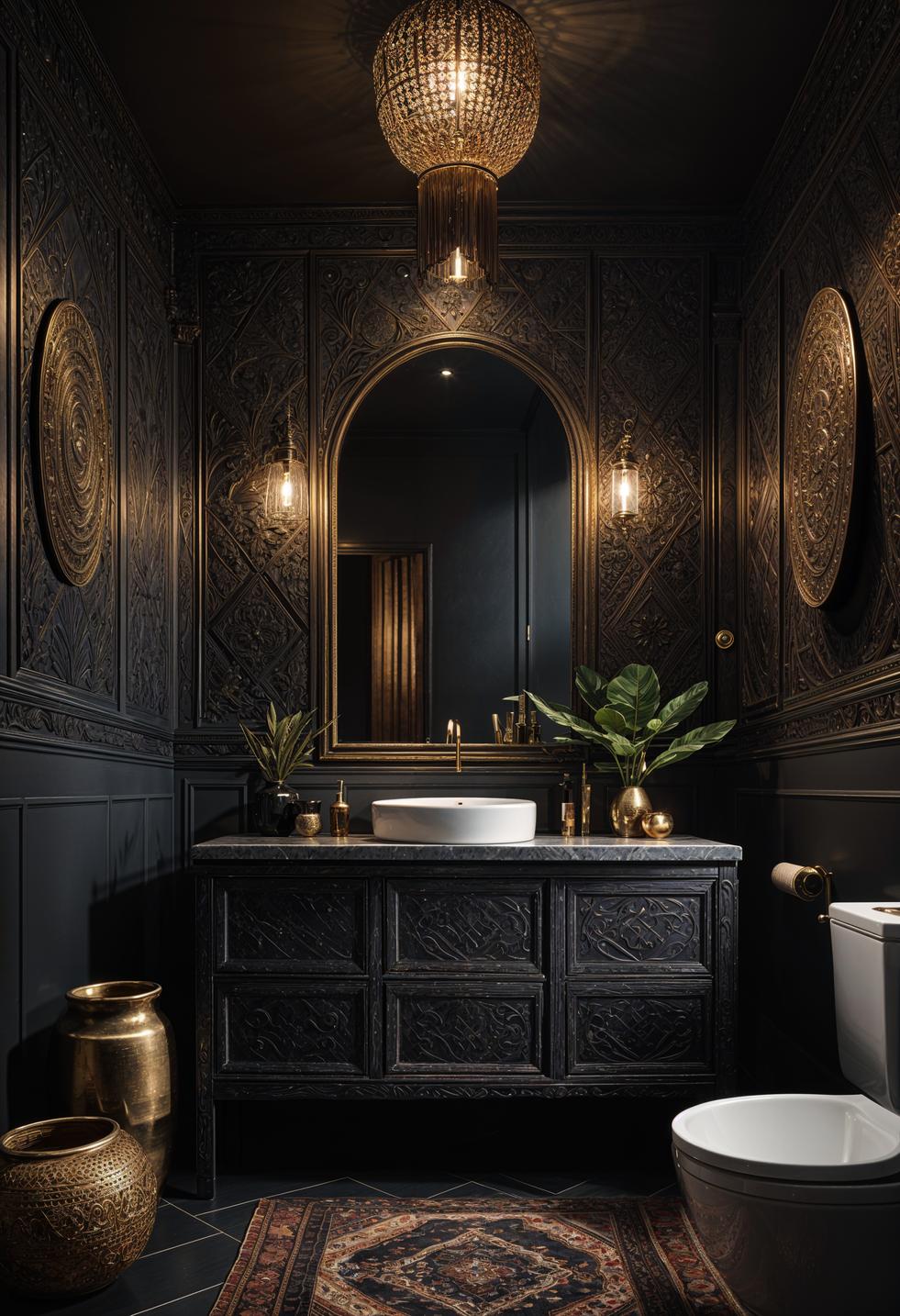 20 aesthetic bathroom designs for your home processing 10 5. Boho bathroom retreat: charcoal-elegance-0