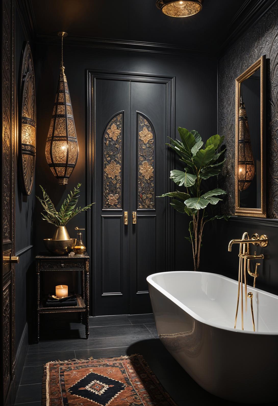 20 aesthetic bathroom designs for your home processing 11 5. Boho bathroom retreat: charcoal-elegance-1