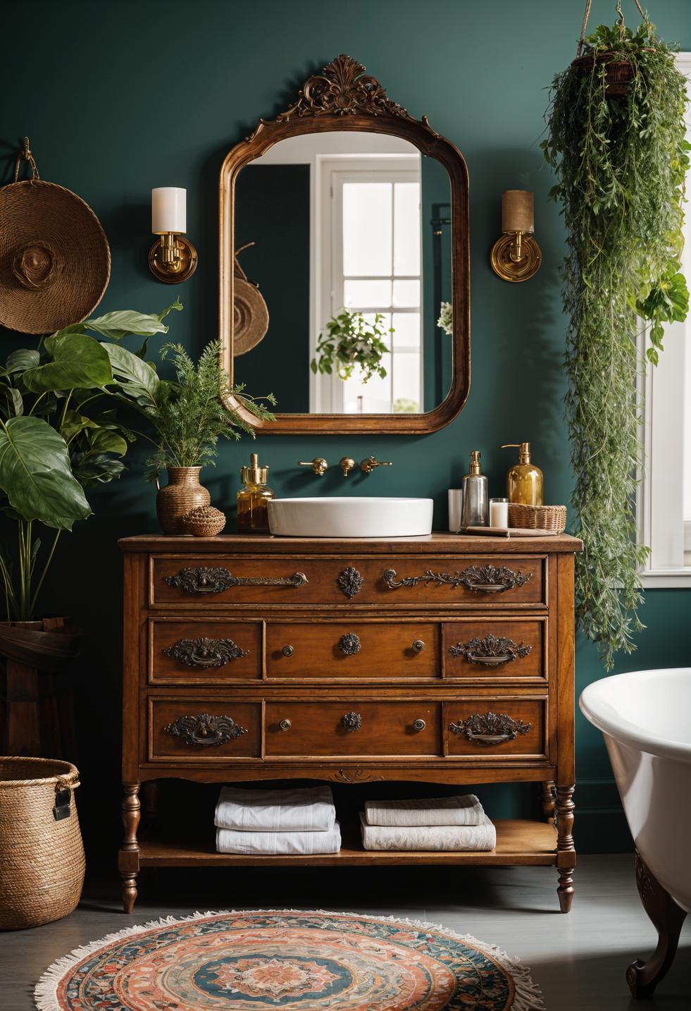 27 Dreamy Boho Bathroom Inspirations for Your Home Makeover 22 12. Boho Bathroom Vanity Inspiration-1