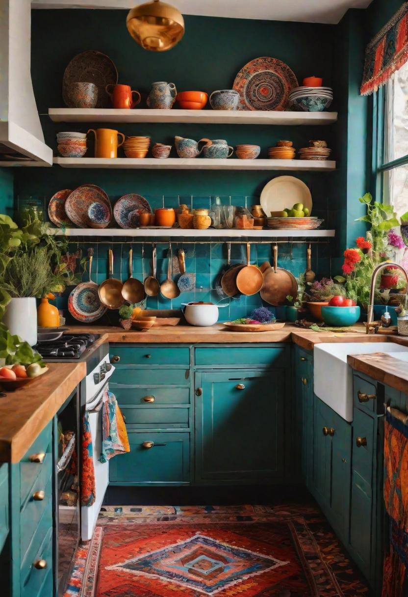 43 Aesthetic Kitchen Ideas to Transform Your Space 40 35. Boho Chic Kitchen Style-0