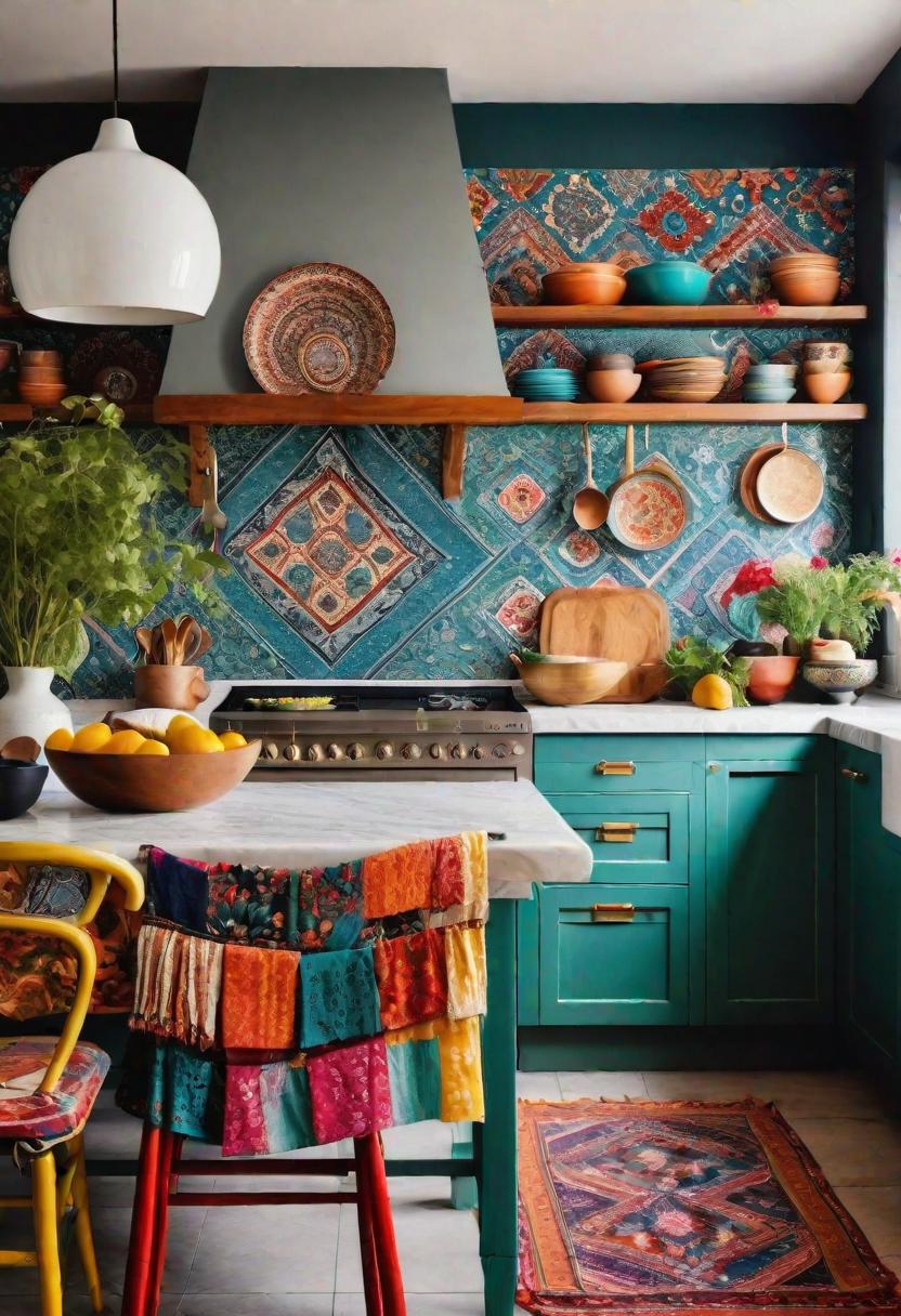 43 Aesthetic Kitchen Ideas to Transform Your Space 41 35. Boho Chic Kitchen Style-1