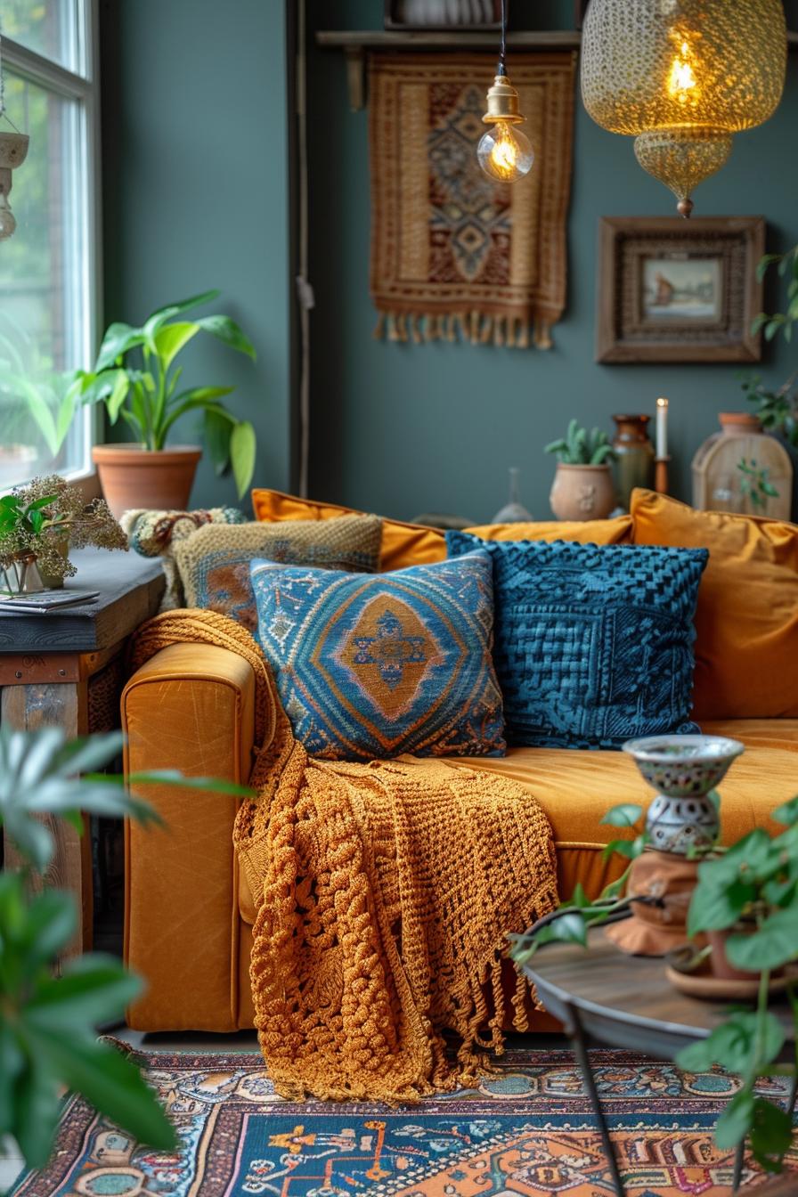 19 beautiful boho in the middle of the century modern living room 56 19. Boho chic living room design-0