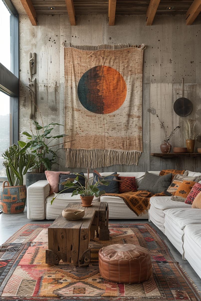 19 beautiful boho in the middle of the century modern living room 58 19. Boho chic living room design-2