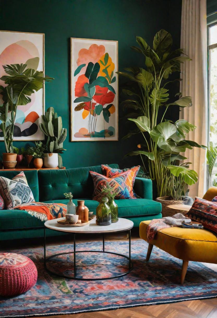 37 Cozy Contemporary Living Room Ideas: Modern Elegance 4 2. Boho-Chic Living Room Inspiration-0