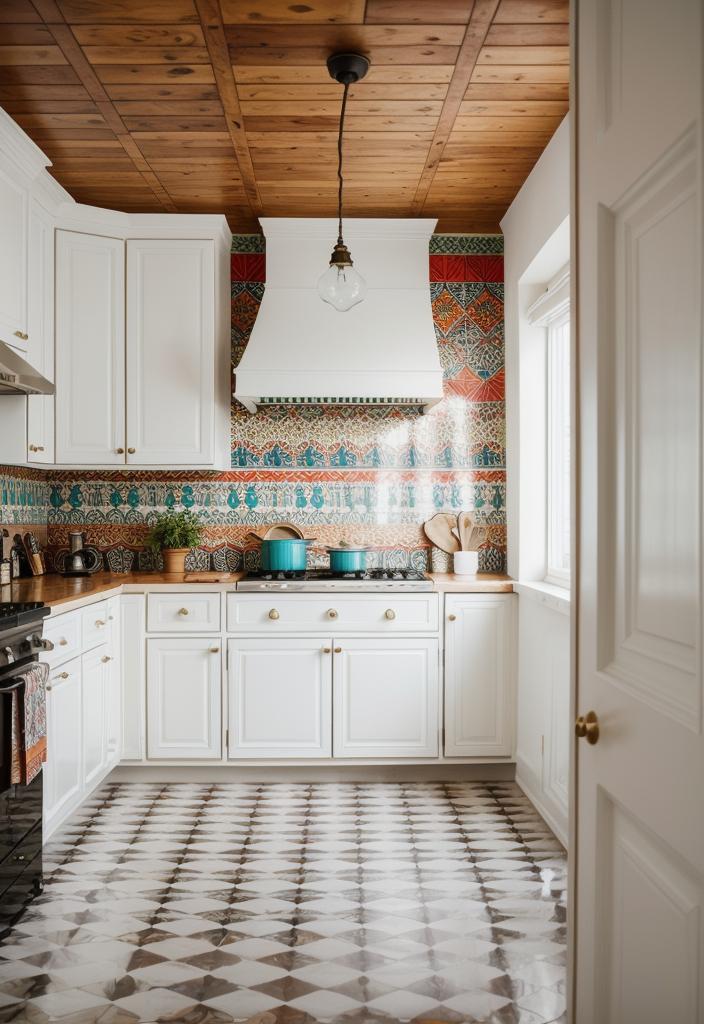 27 atemberaubende weiße Küchenschränke: Ideen, um Ihren Raum mit zeitloser Eleganz zu erhellen 31 25. Boho-Chic White Cabinet Style-0